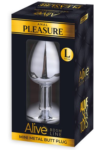 Alive BDSM Line Analplugg metall Large, Klar