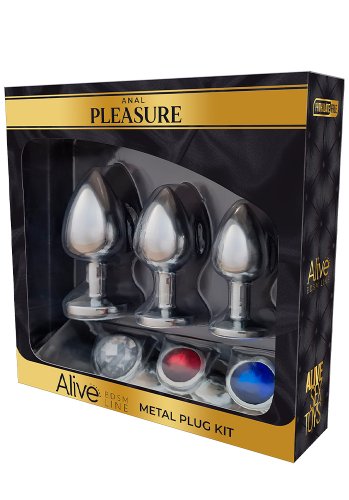 Alive BDSM Line Analplugg metall Set