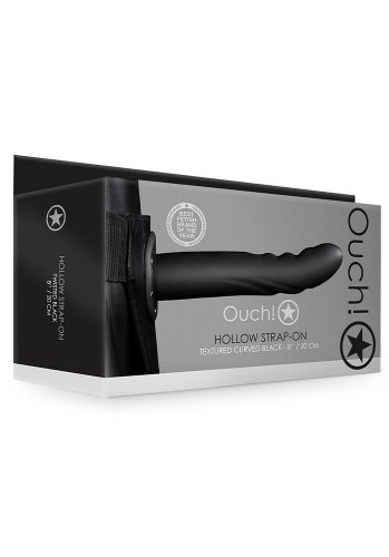 Ouch! Black Hollow Strap-On 20 cm