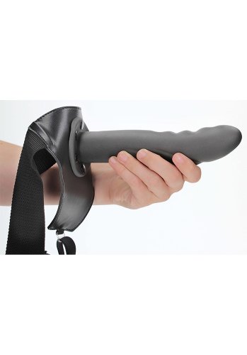 Ouch! Gunmetall Hollow Strap-On 20 cm