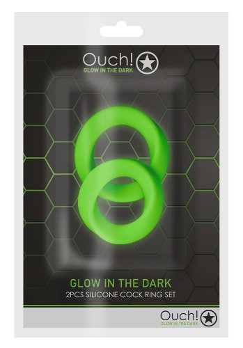 Glow in the Dark Cockring Set 2 delar