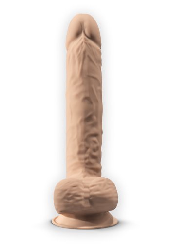 Dual Density Dildo med pung 27 cm