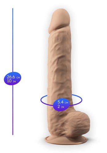 Dual Density Dildo med pung 27 cm