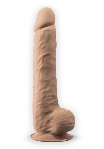 Dual Density Dildo med pung 27 cm