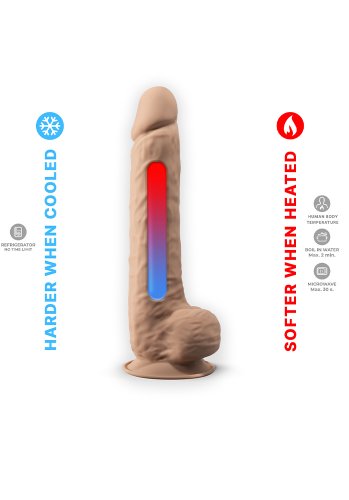 Dual Density Dildo med pung 27 cm