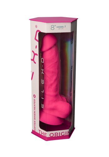Dual Density Rosa Dildo med pung 20 cm