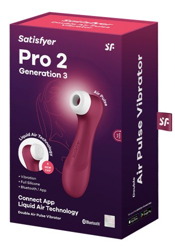 Satisfyer Pro 2 Generation 3 Appstyrd, Vinröd
