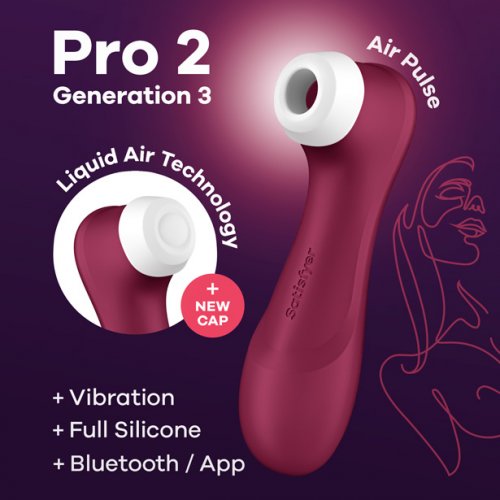 Satisfyer Pro 2 Generation 3 Appstyrd, Vinröd