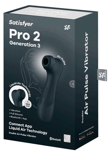 Satisfyer Pro 2 Generation 3 Appstyrd, Svart