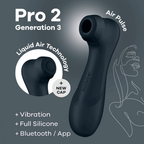 Satisfyer Pro 2 Generation 3 Appstyrd, Svart