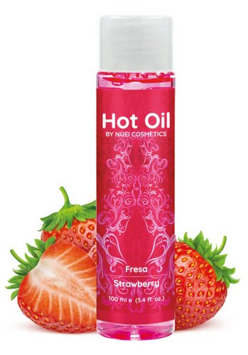 Hot Oil Värmande Massageolja, Strawberry