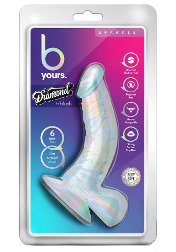 B Yours Diamond Sparkle Clear Dildo