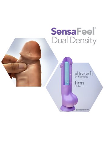 Au Naturel Chub Dual Density Dildo Mocha 25 cm