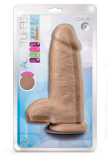 Au Naturel Chub Dual Density Dildo Mocha 25 cm