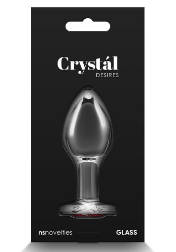 Crystal Desire Red Heart Buttplug, Medium
