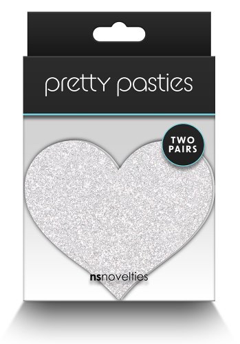 Heart Nipple Covers Red/Silver 2 pair