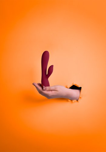 Loveline Smooth Rabbit Vibrator, Red
