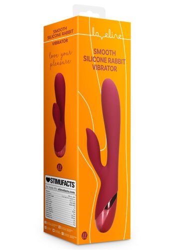 Loveline Smooth Rabbit Vibrator, Red