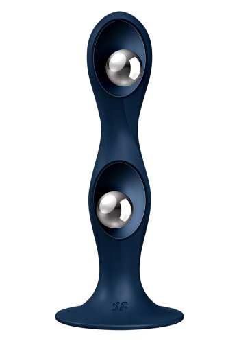 Satisfyer Double Ball-R Weighted Dildo, Dark Blue