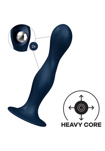 Satisfyer Double Ball-R Weighted Dildo, Dark Blue