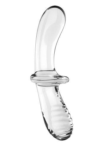 Satisfyer Double Crystal Glass Dildo, Clear