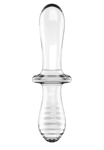 Satisfyer Double Crystal Glass Dildo, Clear