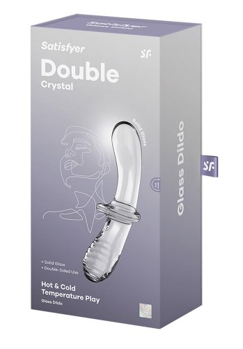 Satisfyer Double Crystal Glass Dildo, Clear