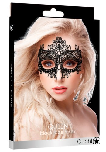 Queen black lace mask