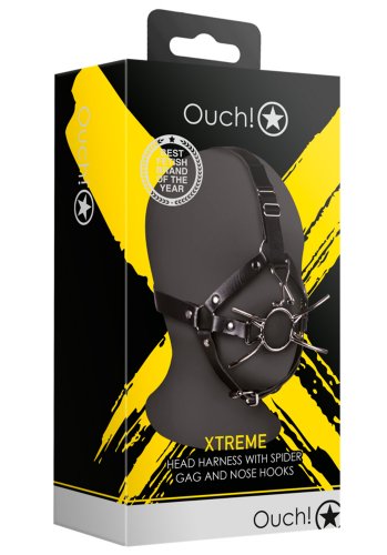 Xtreme! Head Harness with Spider Gag and Nose Hooks