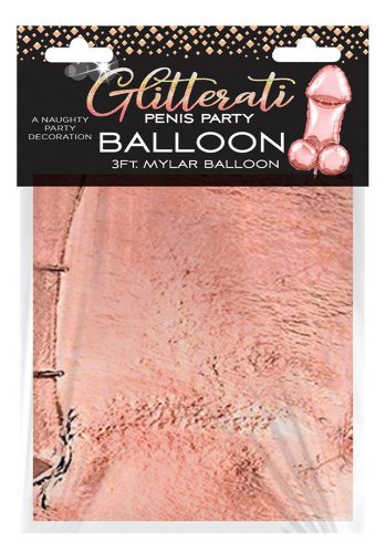 Glitterati Rosegold Penis Balloon