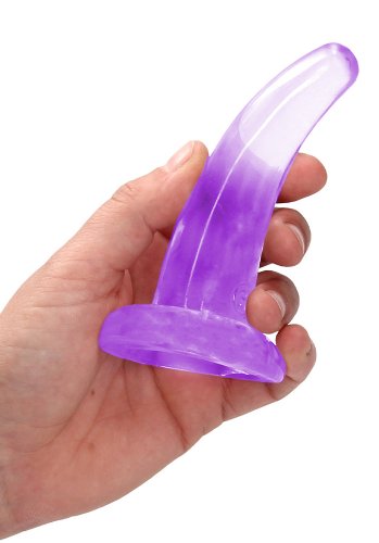 Crystal Clear non realistic dildo 11 cm, Purple