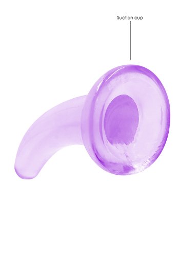 Crystal Clear non realistic dildo 11 cm, Purple