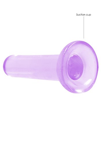 Crystal Clear non realistic dildo 13 cm, Purple