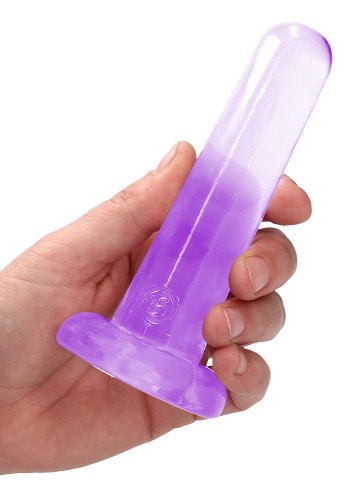 Crystal Clear non realistic dildo 13 cm, Purple