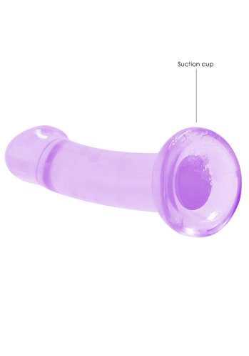 Crystal Clear non realistic dildo 17 cm, Purple