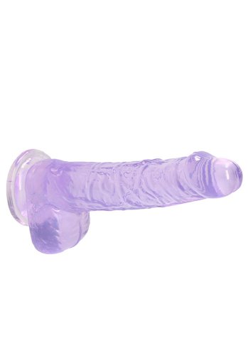 Crystal Clear dildo 15 cm, Purple