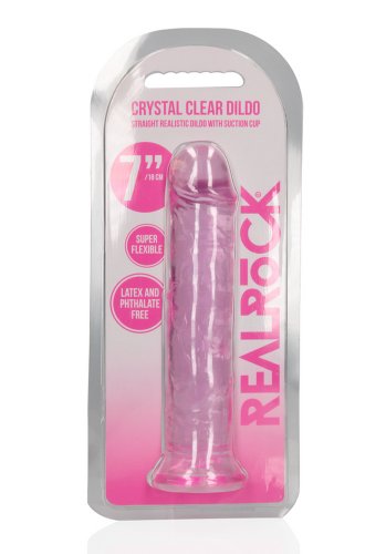 Crystal Clear dildo 18 cm, Pink