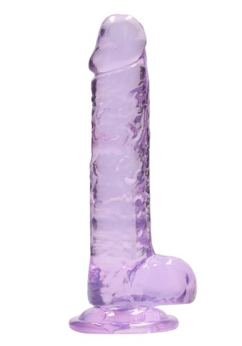 Crystal Clear dildo 17 cm, Purple