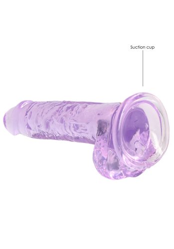Crystal Clear dildo 17 cm, Purple