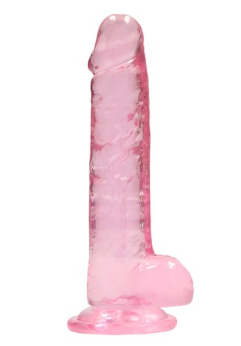 Crystal Clear dildo 17 cm, Pink