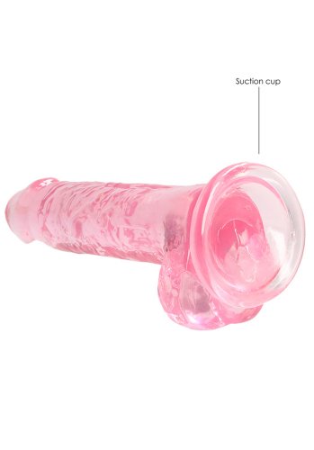 Crystal Clear dildo 17 cm, Pink
