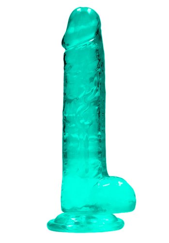 Crystal Clear dildo 17 cm, Turkos