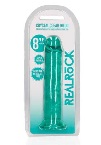 Crystal Clear dildo 20 cm, Turkos