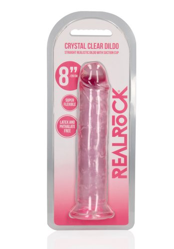 Crystal Clear dildo 20 cm, Pink