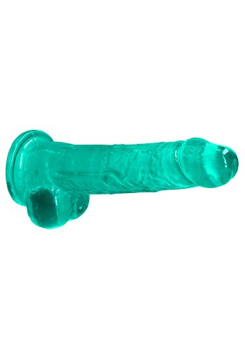 Crystal Clear dildo 19 cm, Turkos