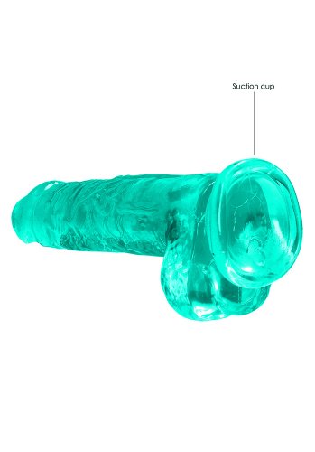 Crystal Clear dildo 19 cm, Turkos