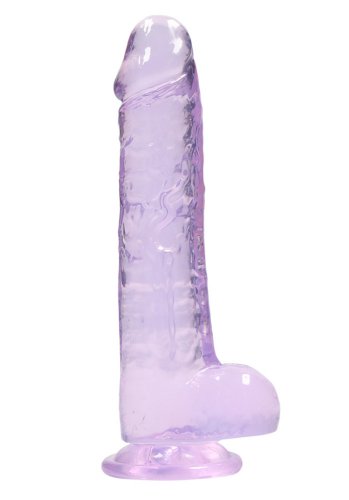 Crystal Clear dildo 19 cm, Purple