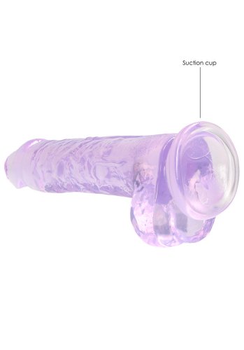 Crystal Clear dildo 19 cm, Purple