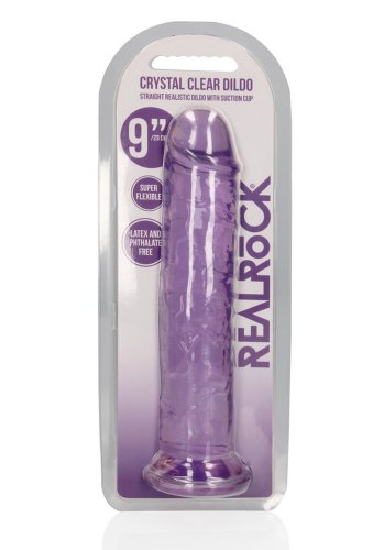 Crystal Clear dildo 23 cm, Purple