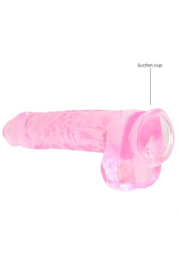 Crystal Clear dildo 22 cm, Pink